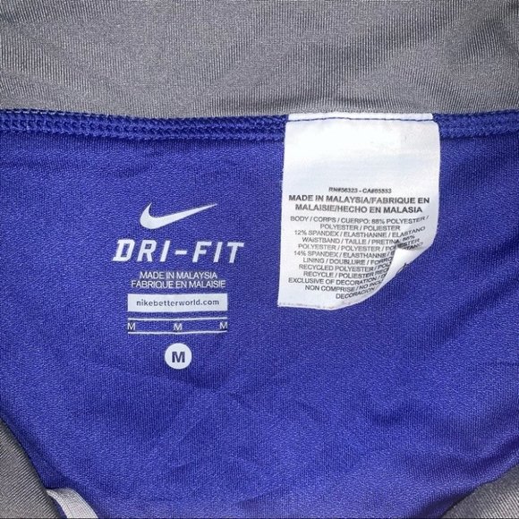 Nike Running Shorts Women’s Size Medium Purple Grey Lined Workout Swoosh Logo - Picture 6 of 7